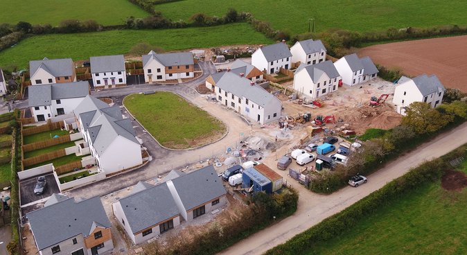Grampound Road aerial shot