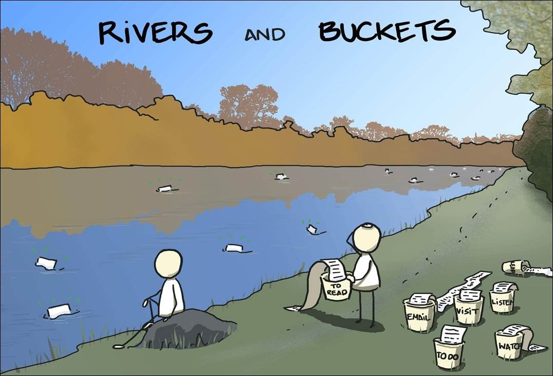 rivers and buckets